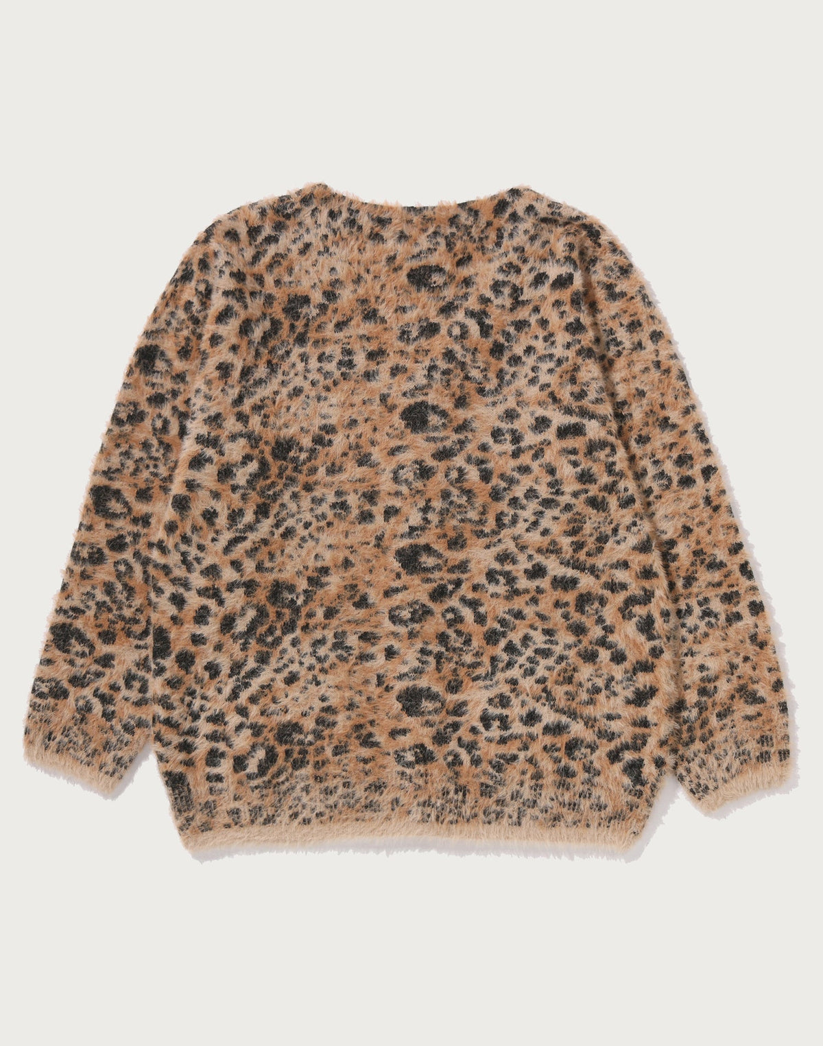 WILD LEOPARD PATTERN SHAGGY CARDIGAN MENS