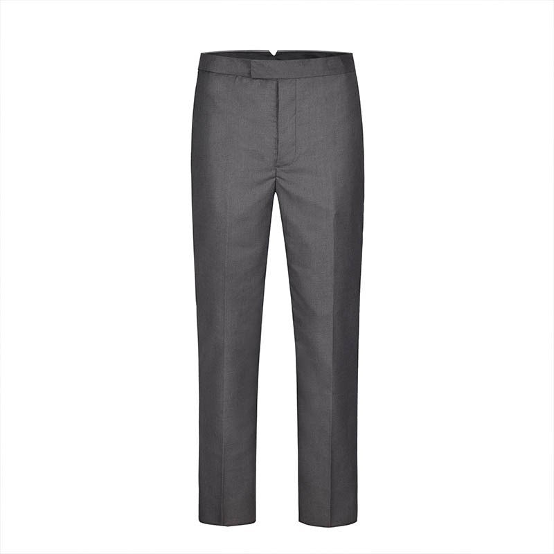 Thom Browne Style Men's Tailored Trousers with Signature Four-Bar Detail