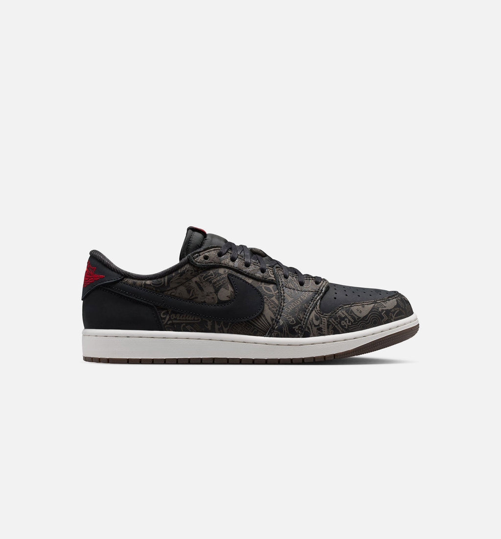 Air Jordan 1 Retro Low OG Laser Black and Varsity Red | Men's Lifestyle Shoe | Black/Varsity Red/Summit White