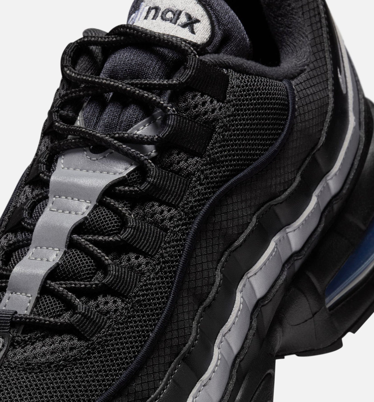 Air Max 95 Big Bubble OG Reflective Accents Men's Shoes - Black/White/Metallic Silver