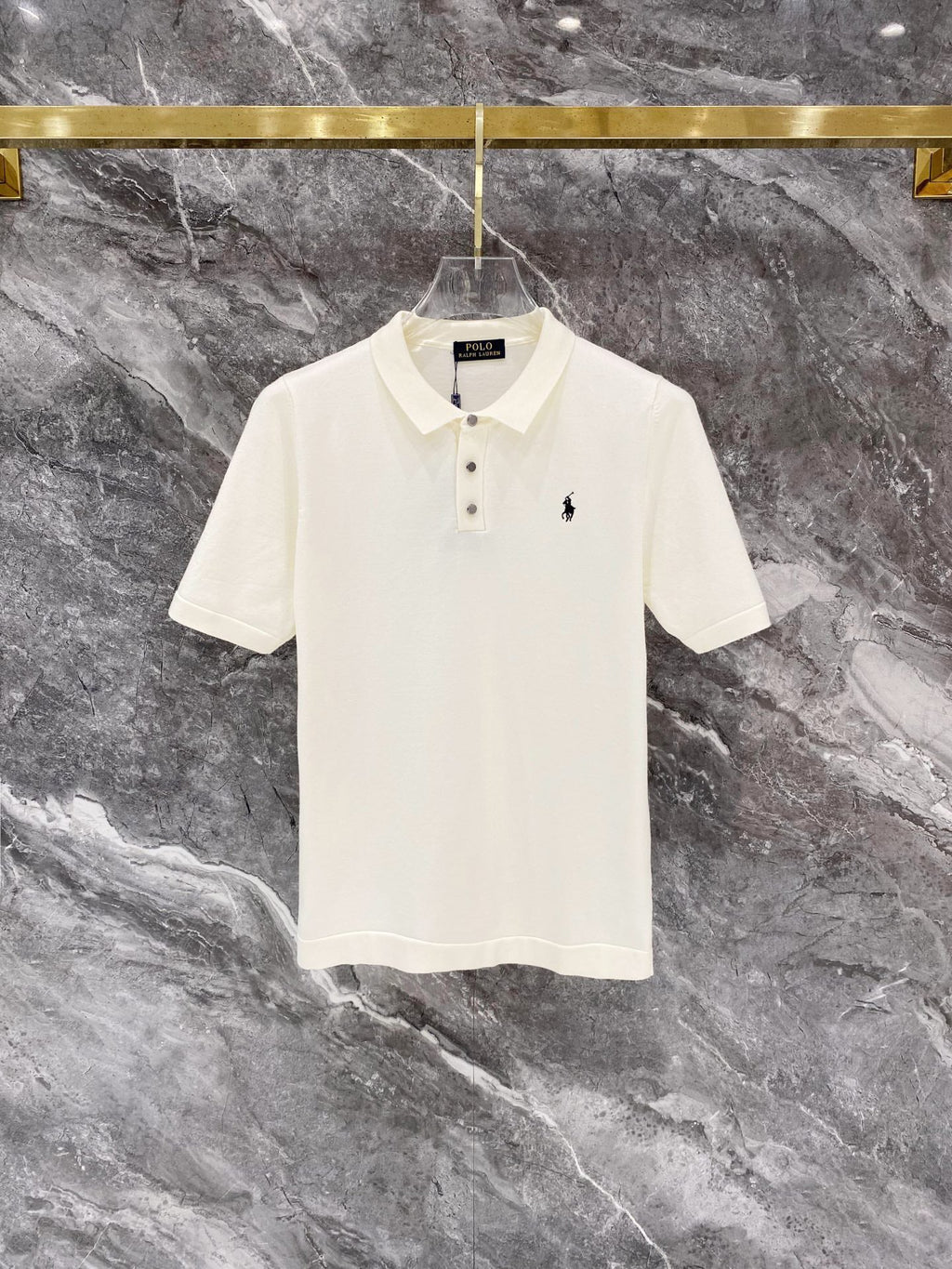 Ralph Lauren Men's Roll‑Cuff Short‑Sleeve Piqué Polo Shirt With Small Black Pony Logo