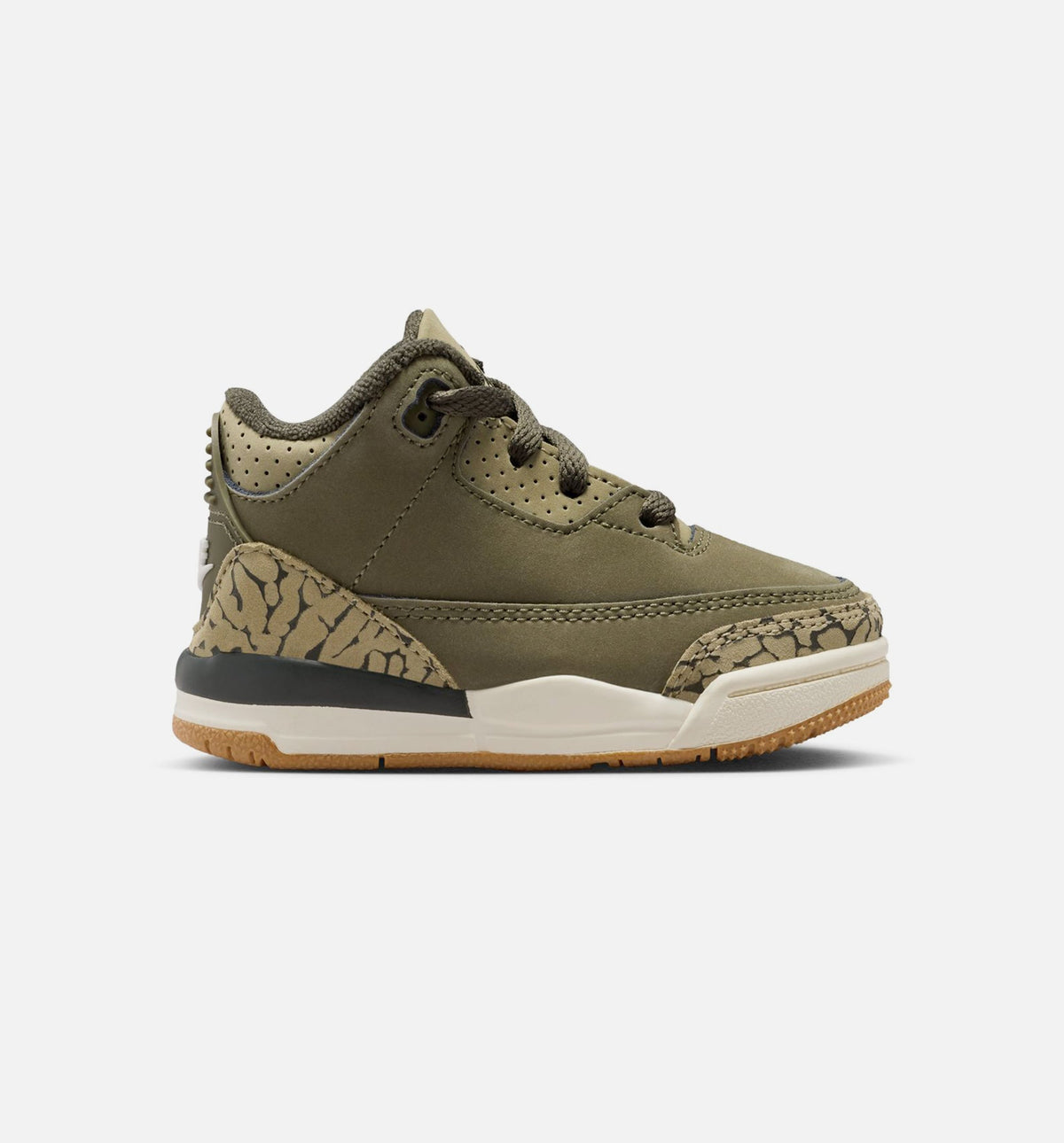 Air Jordan 3 Retro 'Medium Olive' - Infant/Toddler Lifestyle Sneaker (Medium Olive/Sequoia/Neutral Olive/Sail)