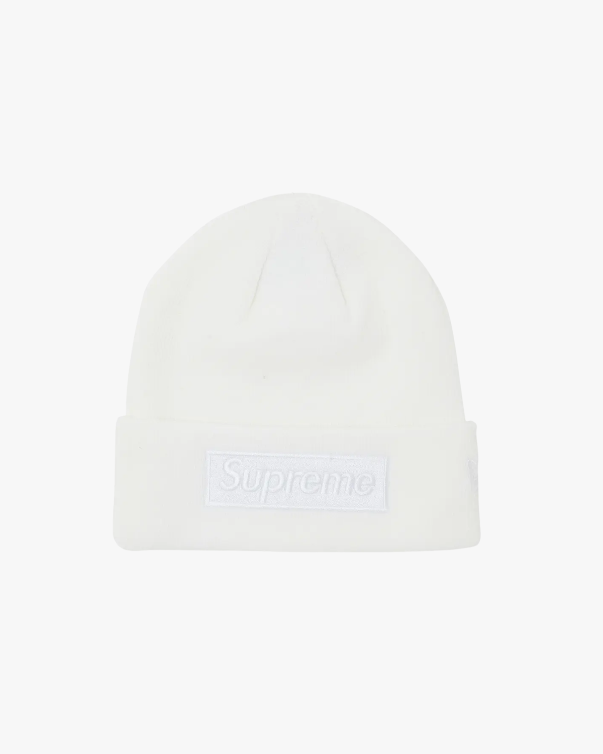 Supreme New Era Box Logo Beanie (FW23) White