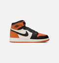 Air Jordan 1 Retro High OG Grade School Lifestyle Shoe - Black/Sail/Starfish