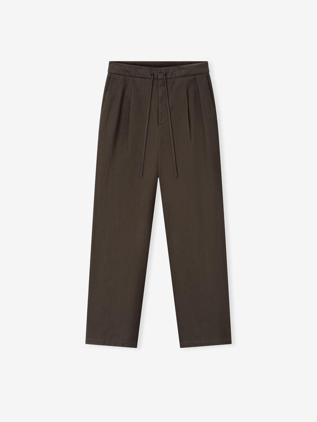 Cotton Canvas Pleat Front Pant