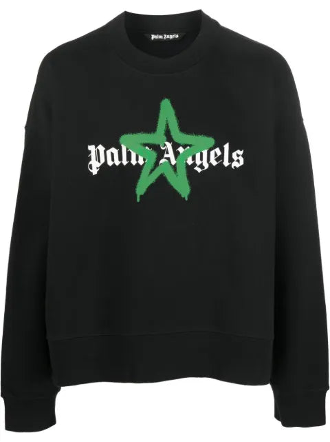 Palm Angels logo-print crew-neck sweatshirt