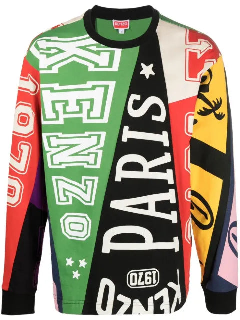 Kenzo patchwork cotton sweatshirt