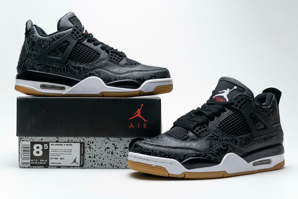 Air Jordan 4 Retro Laser Black Gum Reps Sneaker CI1184-001