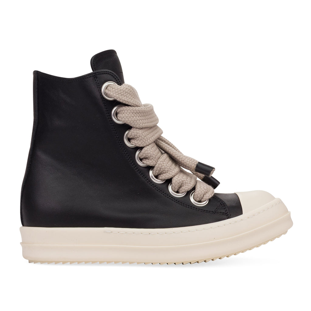 Black Leather Jumbolace Sneaker