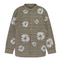 Tan Cotton Wreath Western Button-Up