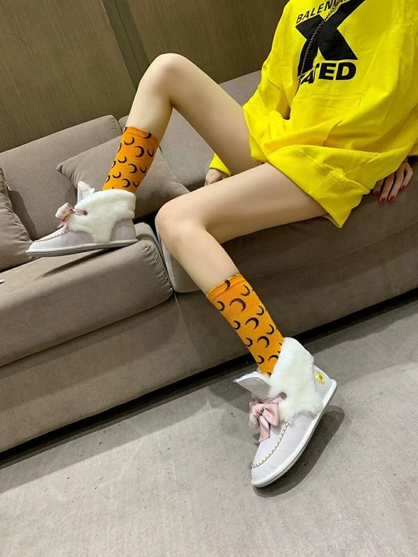 Daisy Chain Ribbon Snow Boot — Milkshake White | New Arrival | In Stock