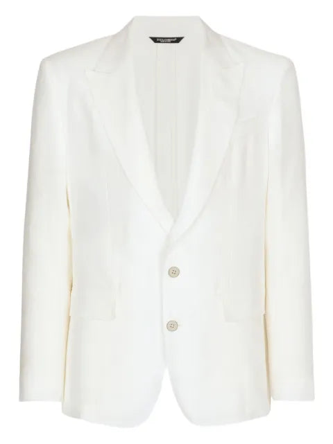 Dolce & Gabbana linen single-breasted blazer