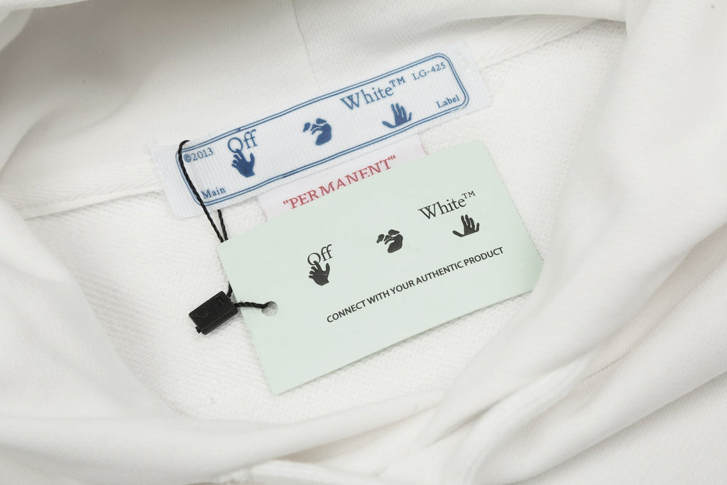 Off-White Stencil Hoodie — White / Black