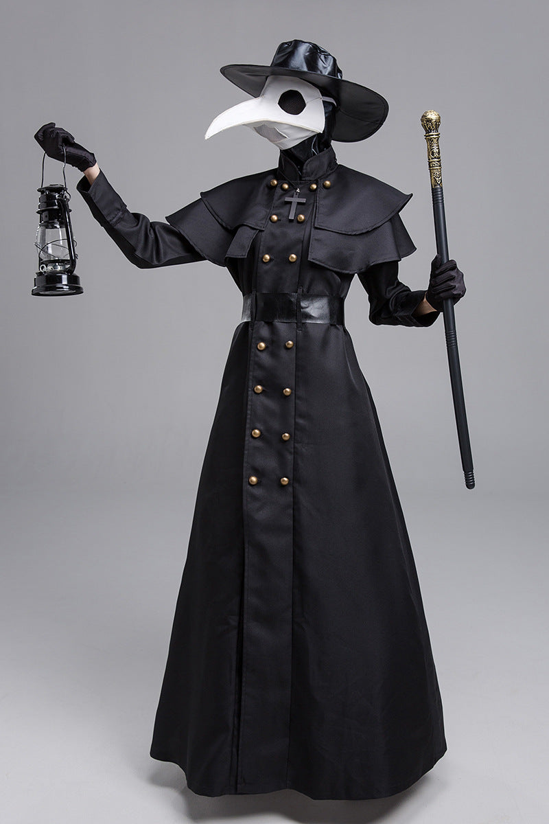 Halloween Men & Women Plague Doctor Cosplay Medieval Couple Party Sets