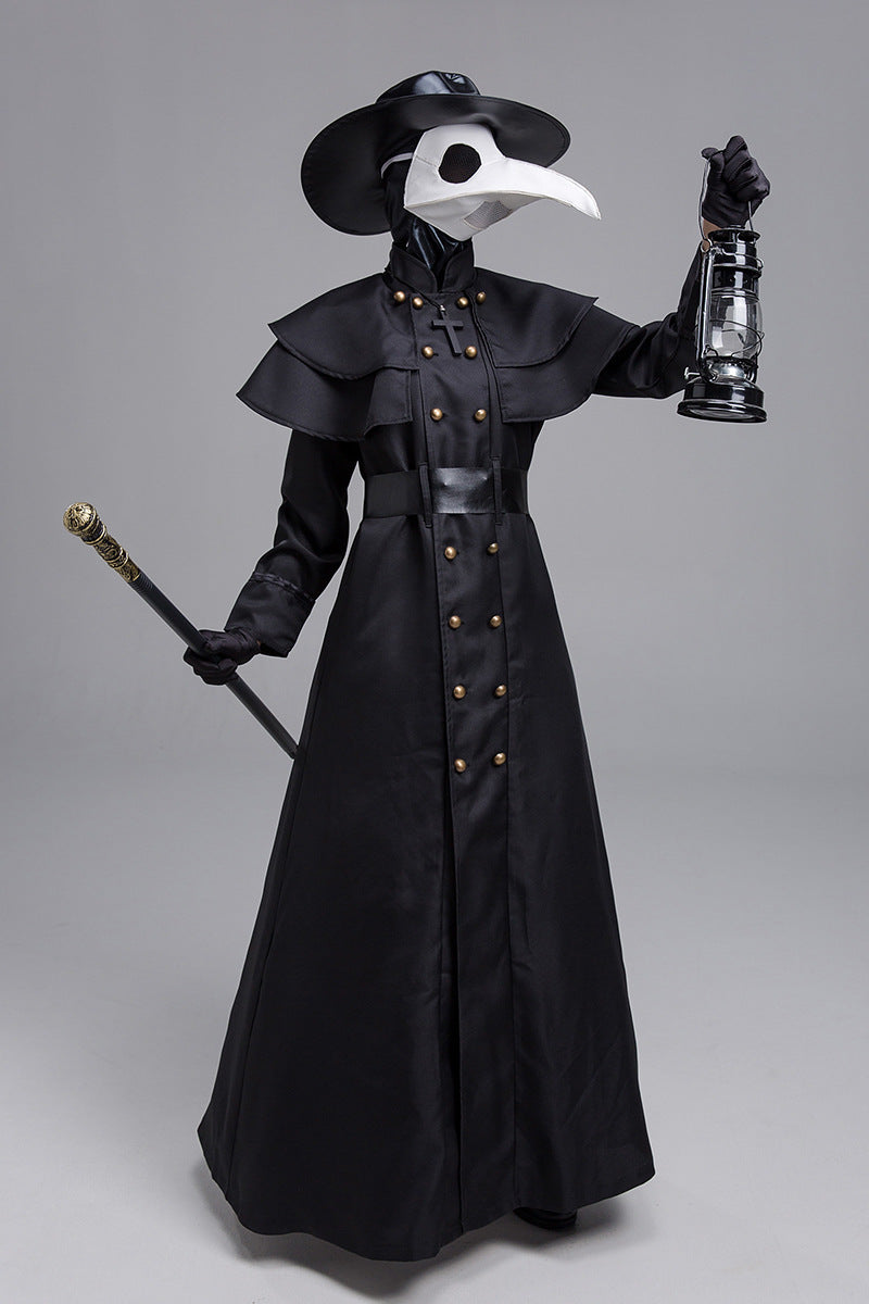 Halloween Men & Women Plague Doctor Cosplay Medieval Couple Party Sets