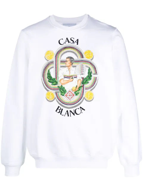 Casablanca Le Joueur organic cotton sweatshirt