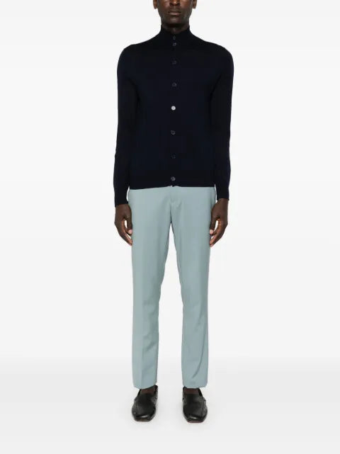 Ballantyne roll-neck wool cardigan