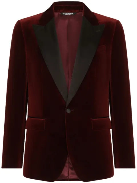 Dolce & Gabbana single-breasted blazer in velvet