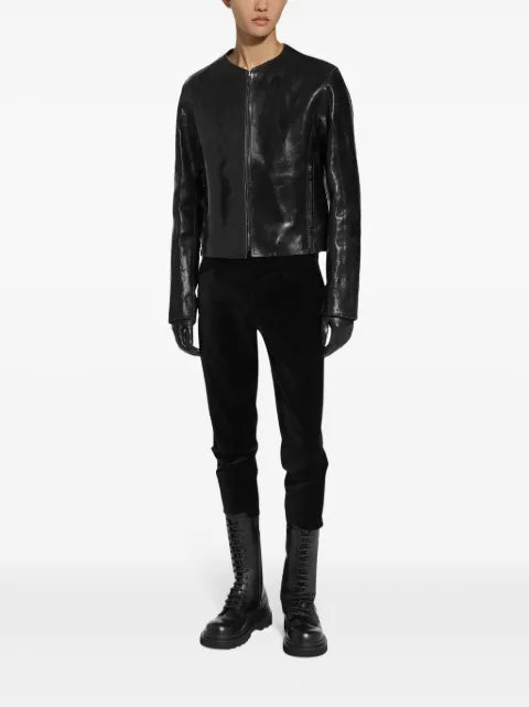 Dolce & Gabbana collarless zipped jacket