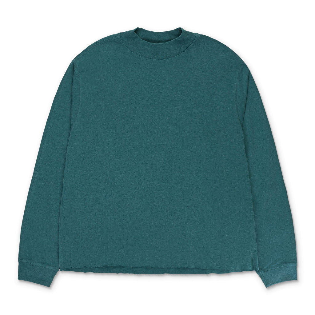 MOCK NECK L/S DEEP GREEN T-SHIRT