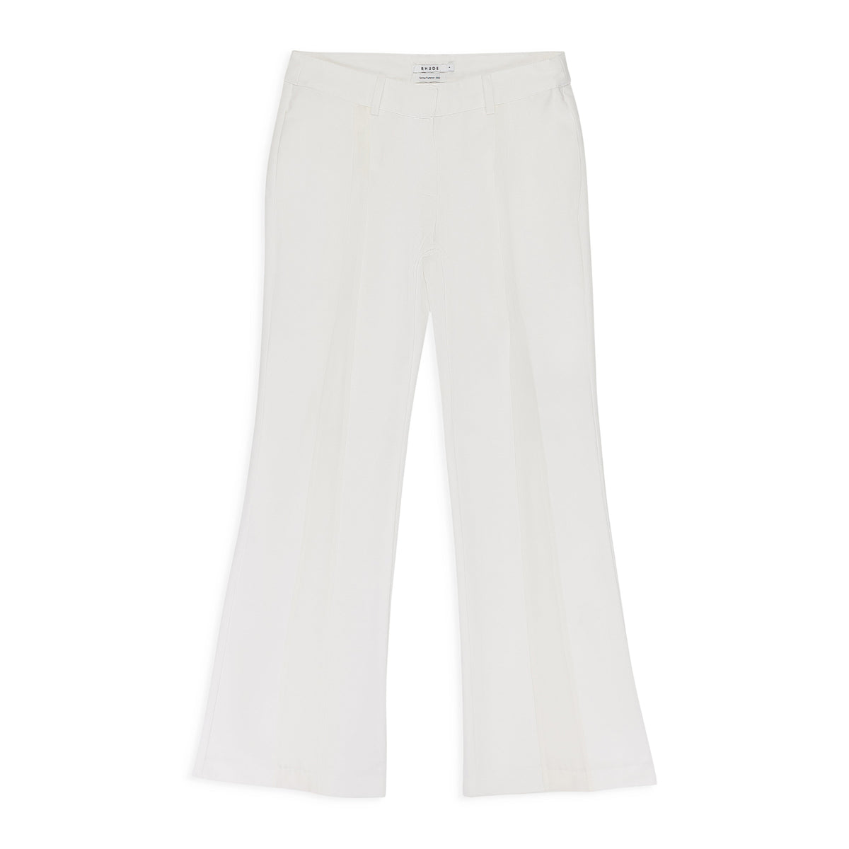 WHITE LOW WAISTED TROUSERS