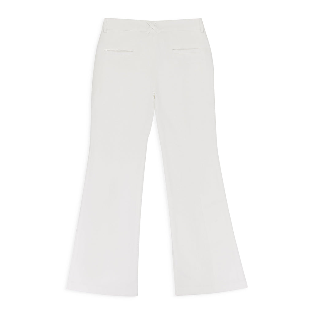 WHITE LOW WAISTED TROUSERS