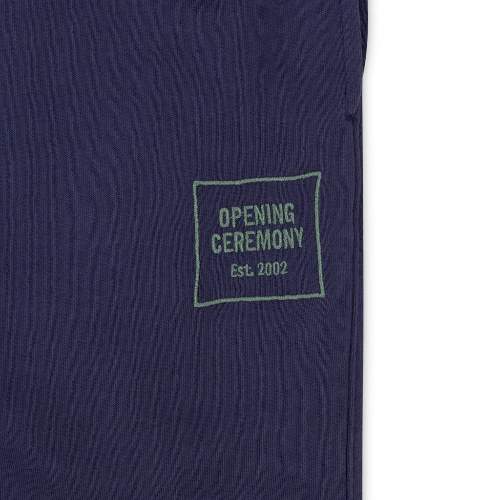 NAVY MINI BOX LOGO SWEATPANTS