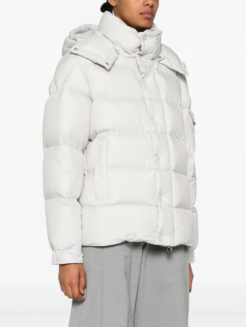 Moncler Maya 70 Short Down Jacket in White