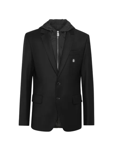 Billionaire Travel hooded button-fastening blazer