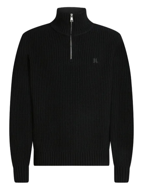 Karl Lagerfeld half-zip high-neck sweater