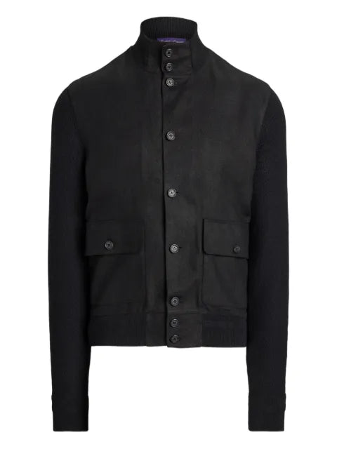 Ralph Lauren Purple Label knitted-panel button-front jacket