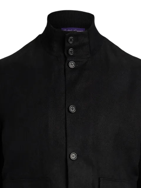 Ralph Lauren Purple Label knitted-panel button-front jacket