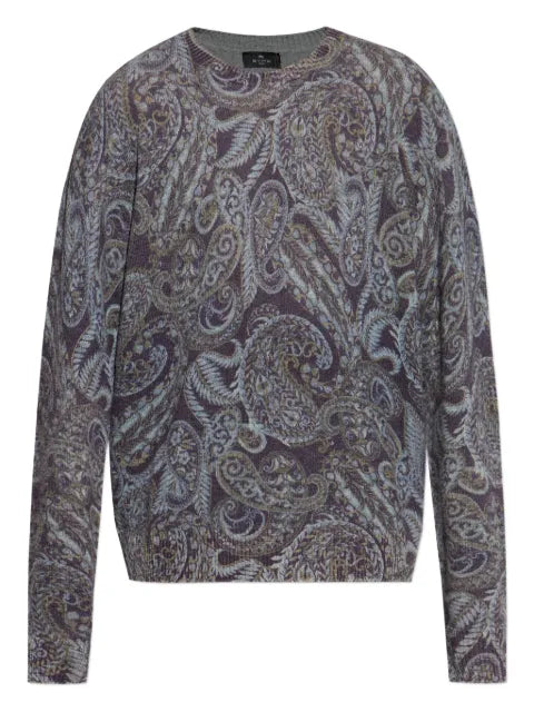 ETRO paisley ribbed wool sweater