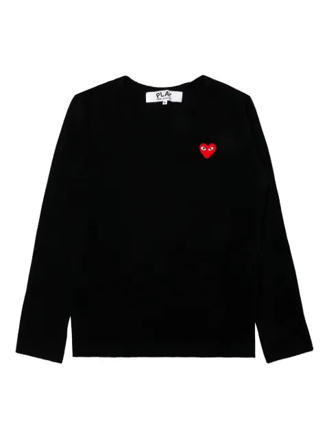 Comme Des Garçons Play heart-patch crew-neck sweater