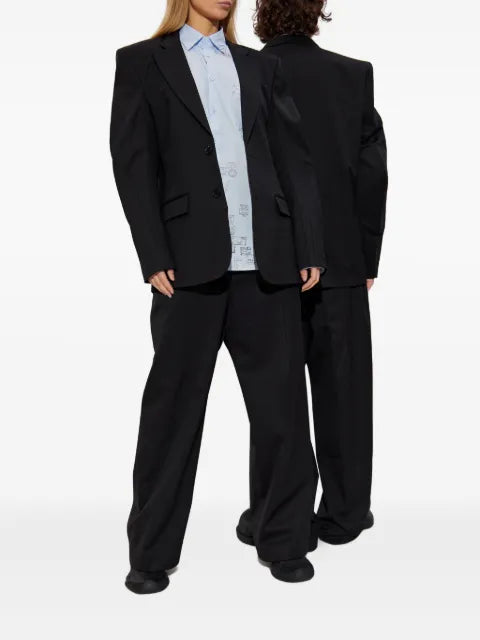 VETEMENTS padded-shoulder wool blazer