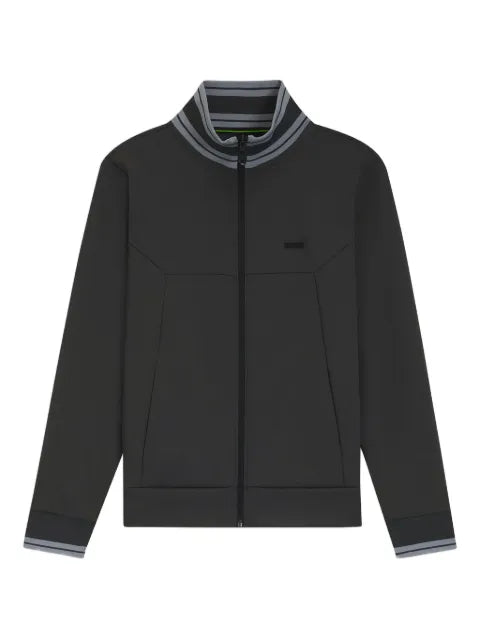 BOSS panelled zip-up track jacket