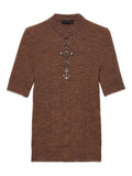 Prada anchor-detail ribbed knit sweater