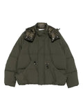 sacai hooded drawstring puffer jacket