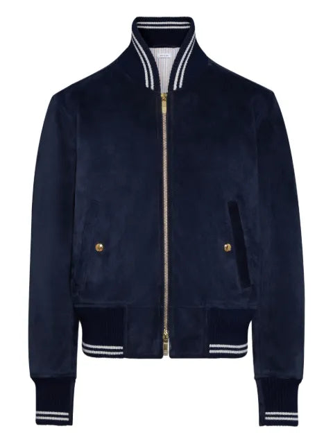 Thom Browne suede rib knit blouson jacket