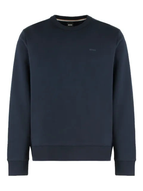 BOSS logo-embroidered cotton sweatshirt