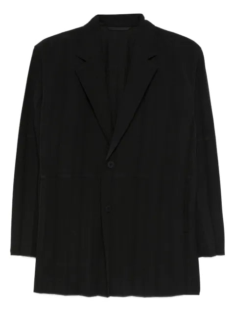 Homme Plissé Issey Miyake pleated buttoned blazer
