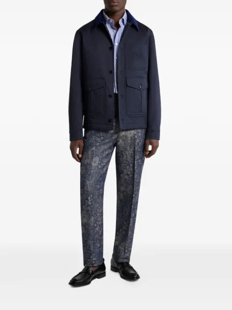 ETRO logo-embroidered jacket