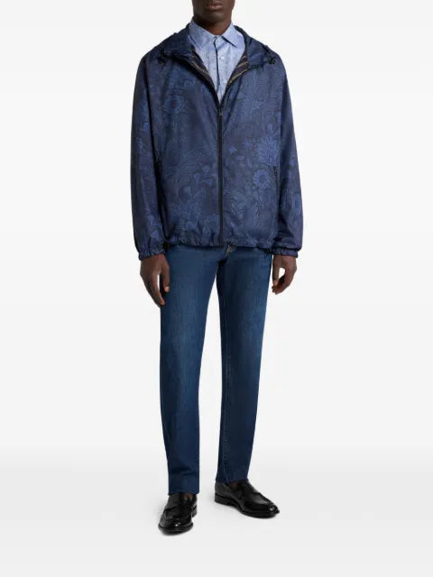 ETRO floral paisley-pattern windbreaker jacket