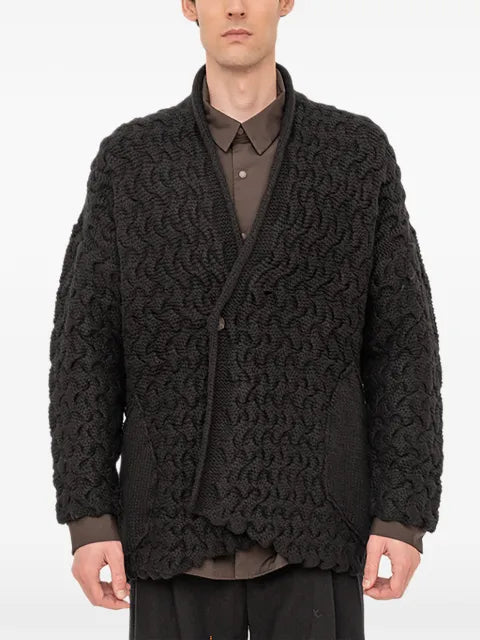 Devoa textured cardigan