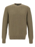 BOSS H-Hitalo herringbone round-neck sweater