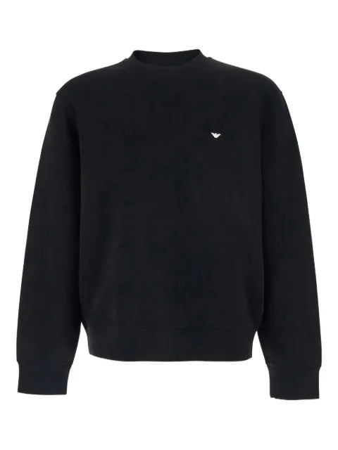 Emporio Armani crew-neck logo-embroidery sweatshirt