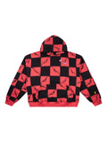 ANTI PROMO check-pattern hoodie