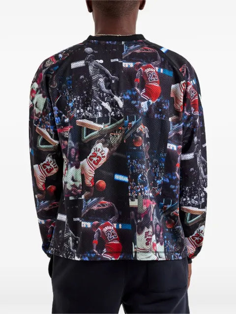 Jordan printed long-sleeve jersey