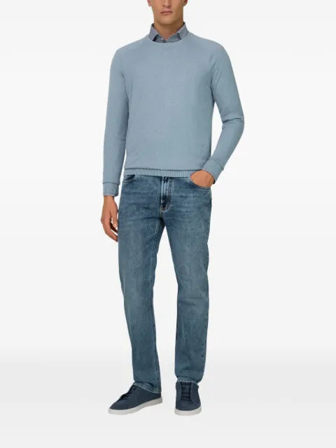 Boggi Milano crew-neck raglan sweater