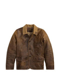 Ralph Lauren RRL corduroy-collar leather jacket
